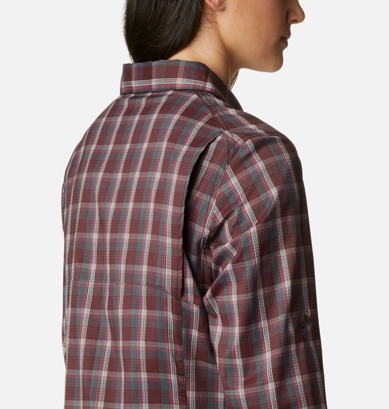 Columbia Silver Ridge Lite Plaid Long Sleeve Skjorte Dame Burgunder | 15302U