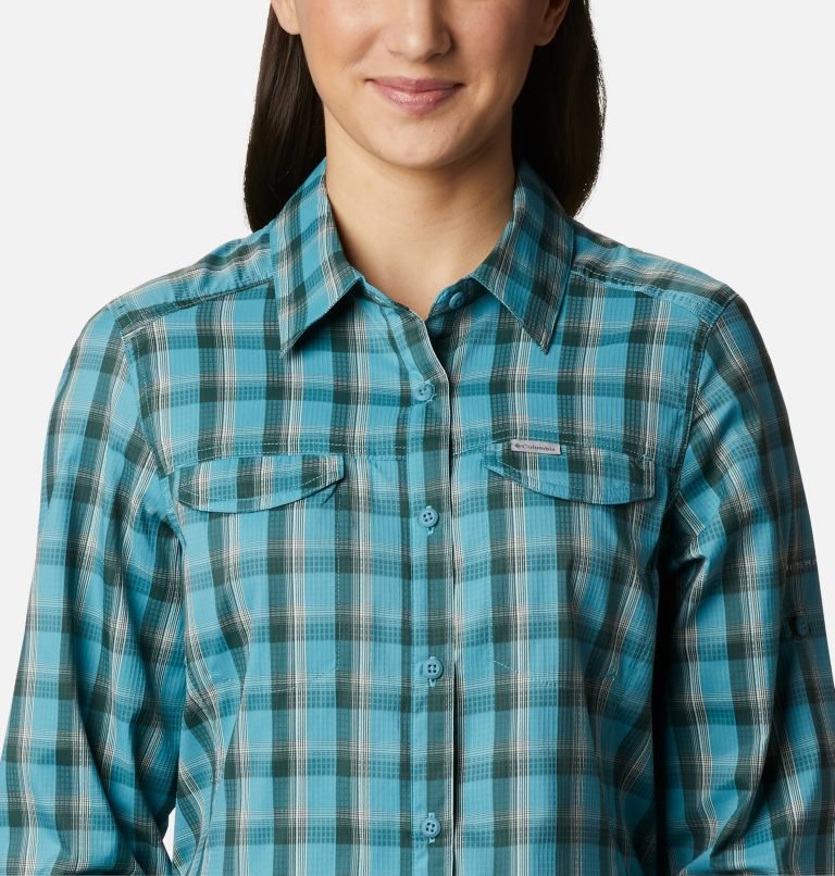 Columbia Silver Ridge Lite Plaid Long Sleeve Skjorte Dame Turkis | 28537D