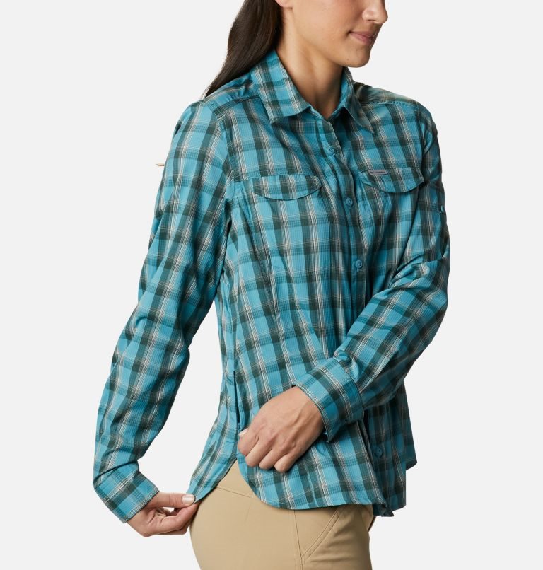 Columbia Silver Ridge Lite Plaid Long Sleeve Skjorte Dame Turkis | 28537D