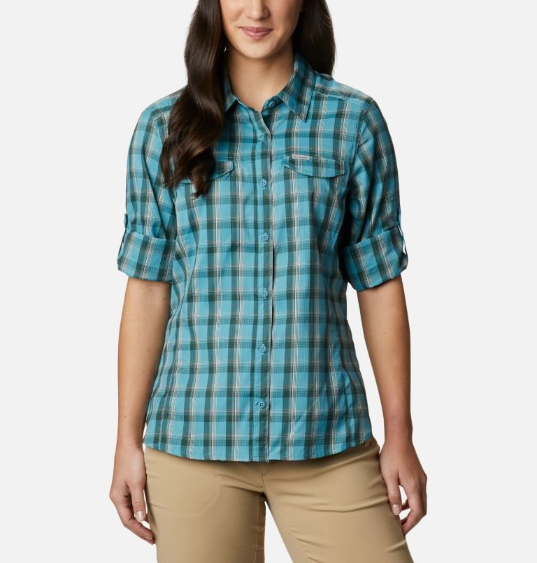 Columbia Silver Ridge Lite Plaid Long Sleeve Skjorte Dame Turkis | 28537D