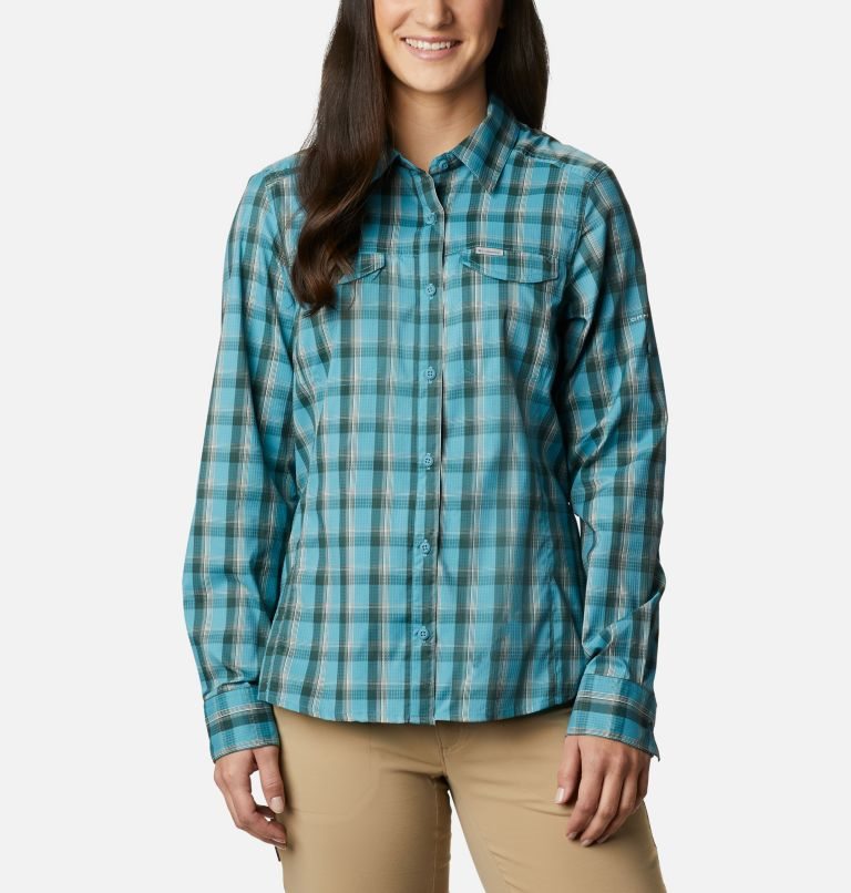 Columbia Silver Ridge Lite Plaid Long Sleeve Skjorte Dame Turkis | 28537D