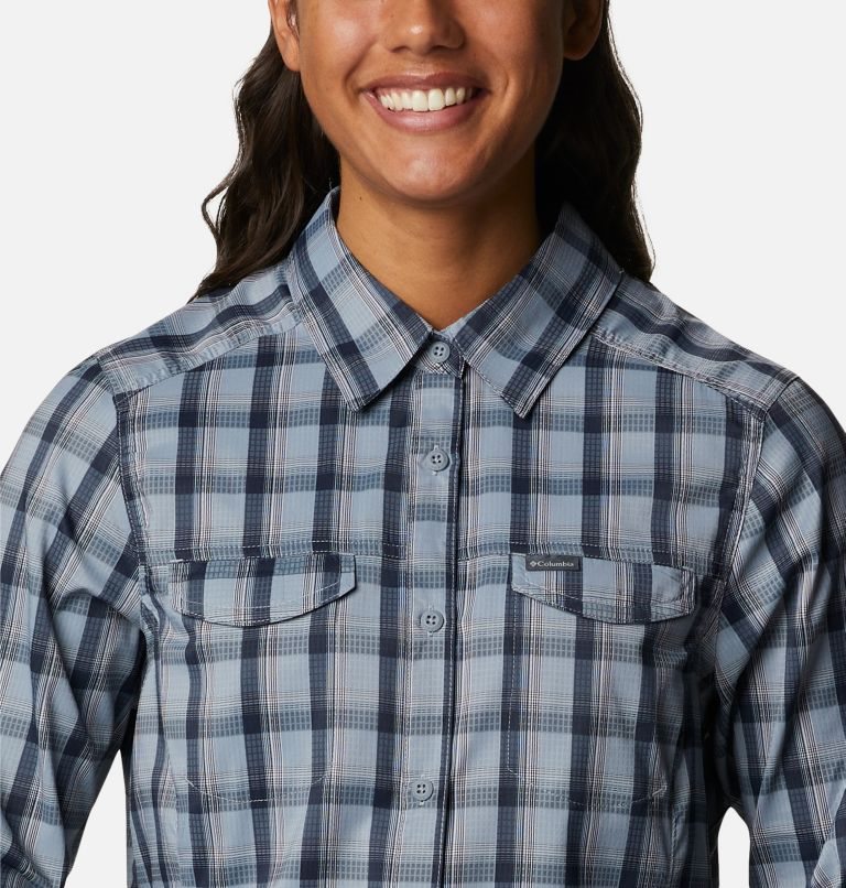 Columbia Silver Ridge Lite Plaid Long Sleeve Skjorte Dame Blå | 62784K