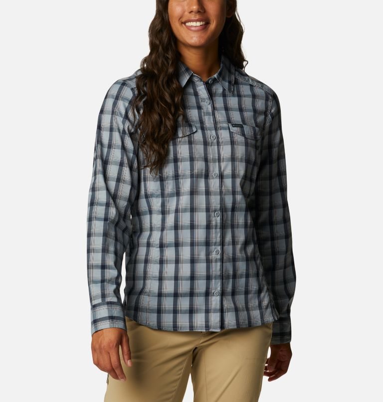 Columbia Silver Ridge Lite Plaid Long Sleeve Skjorte Dame Blå | 62784K