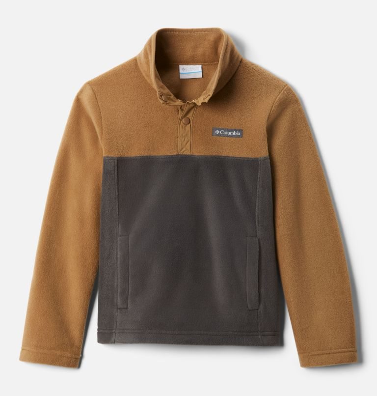 Columbia Steens Mountain 1/4 Snap Fleece Gensere Barn Brune Mørke Grå | 10624Z