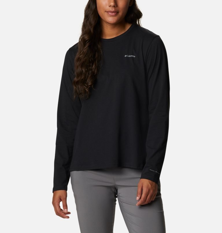 Columbia Sun Trek Long Sleeve T-skjorte Dame Svarte | 05821H