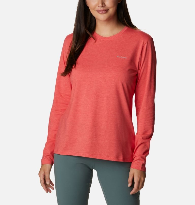 Columbia Sun Trek Long Sleeve T-skjorte Dame Rød | 89204P