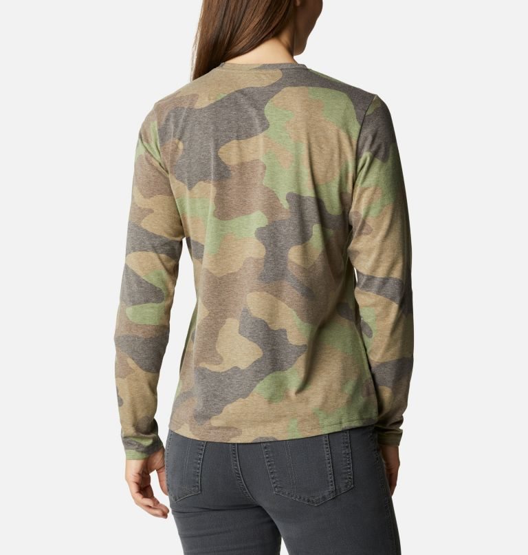 Columbia Sun Trek Pattern Long Sleeve T-skjorte Dame Camouflage | 51963F