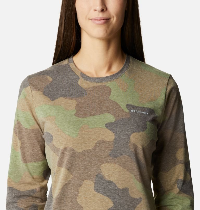 Columbia Sun Trek Pattern Long Sleeve T-skjorte Dame Camouflage | 51963F