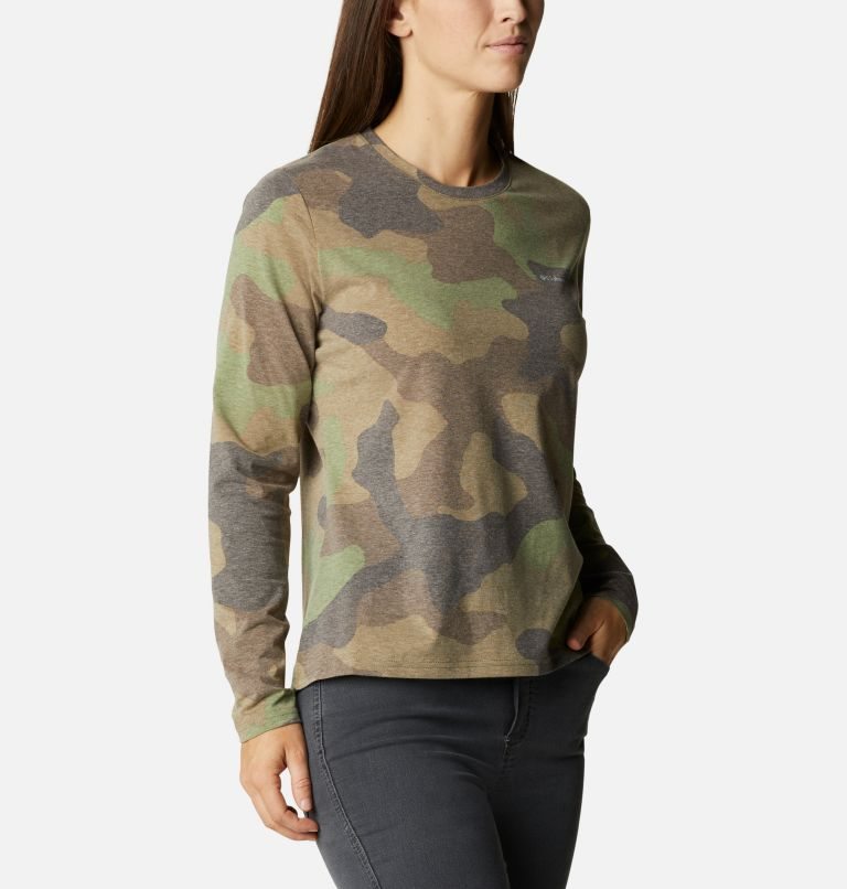 Columbia Sun Trek Pattern Long Sleeve T-skjorte Dame Camouflage | 51963F