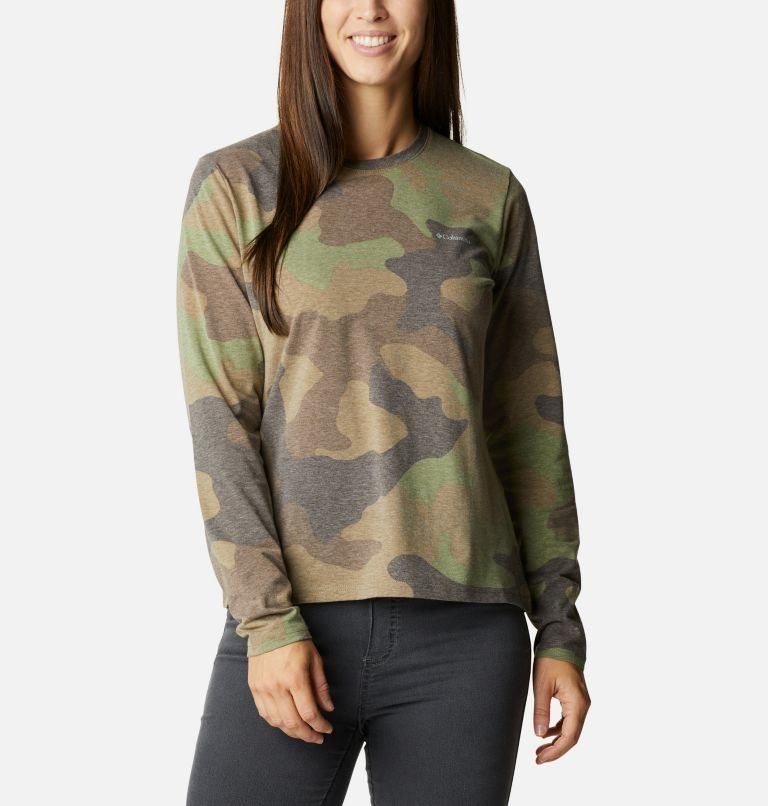 Columbia Sun Trek Pattern Long Sleeve T-skjorte Dame Camouflage | 51963F