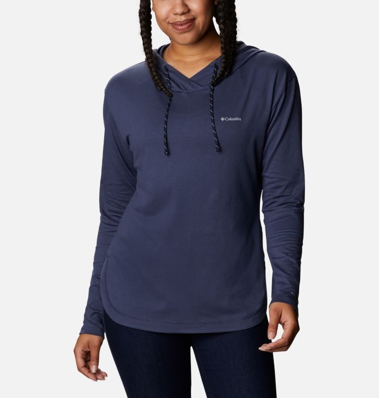 Columbia Sun Trek Pullover Hettegensere Dame Marineblå | 60923O