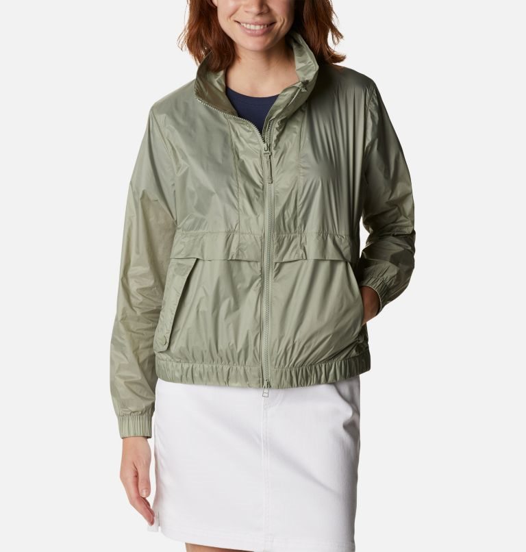 Columbia Sunny City Windbreaker Jakke Dame Olivengrønne | 15492B