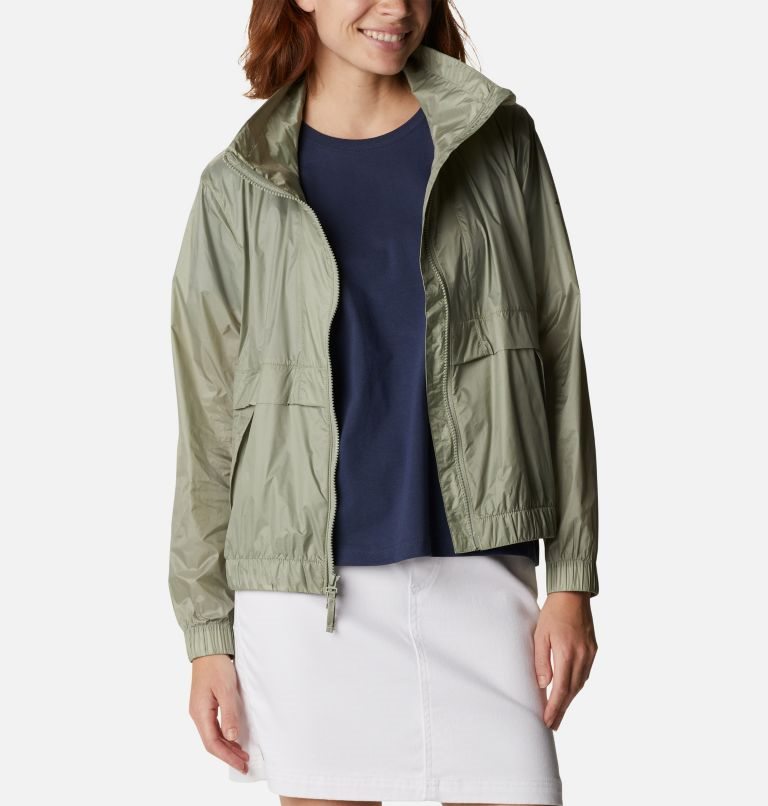 Columbia Sunny City Windbreaker Jakke Dame Olivengrønne | 15492B