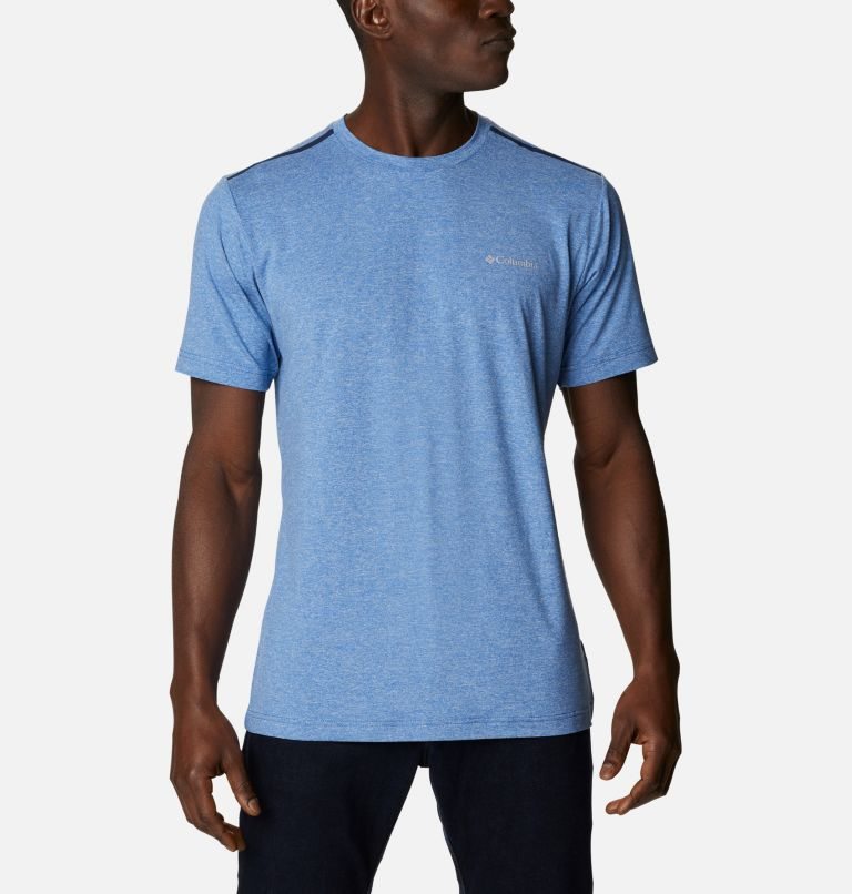 Columbia Tech Trail Crew Neck T-skjorte Herre Blå | 15839P