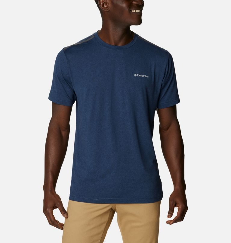 Columbia Tech Trail Crew Neck T-skjorte Herre Marineblå | 75219F