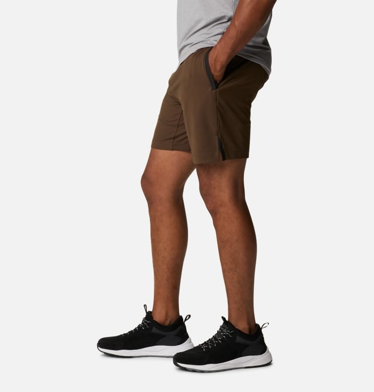 Columbia Tech Trail Knit Shorts Herre Mørke Brune | 49258P