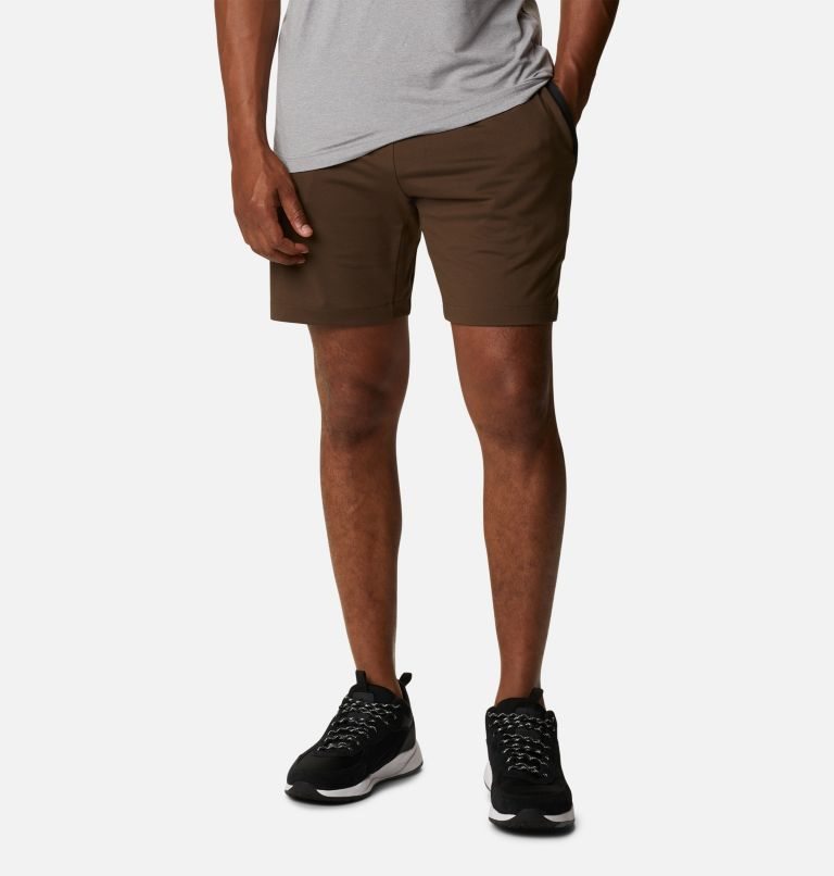 Columbia Tech Trail Knit Shorts Herre Mørke Brune | 49258P