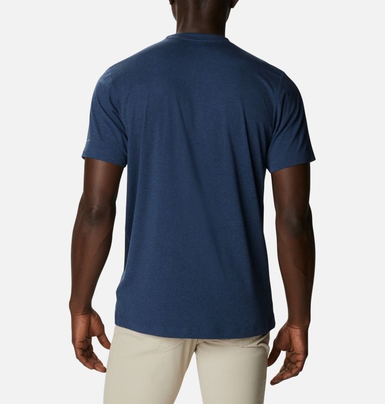 Columbia Tech Trail Kort Sleeve Henley T-skjorte Herre Marineblå | 12468W