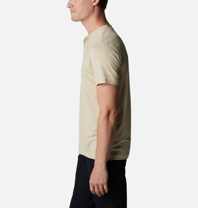 Columbia Tech Trail Kort Sleeve Henley T-skjorte Herre Beige | 17865W