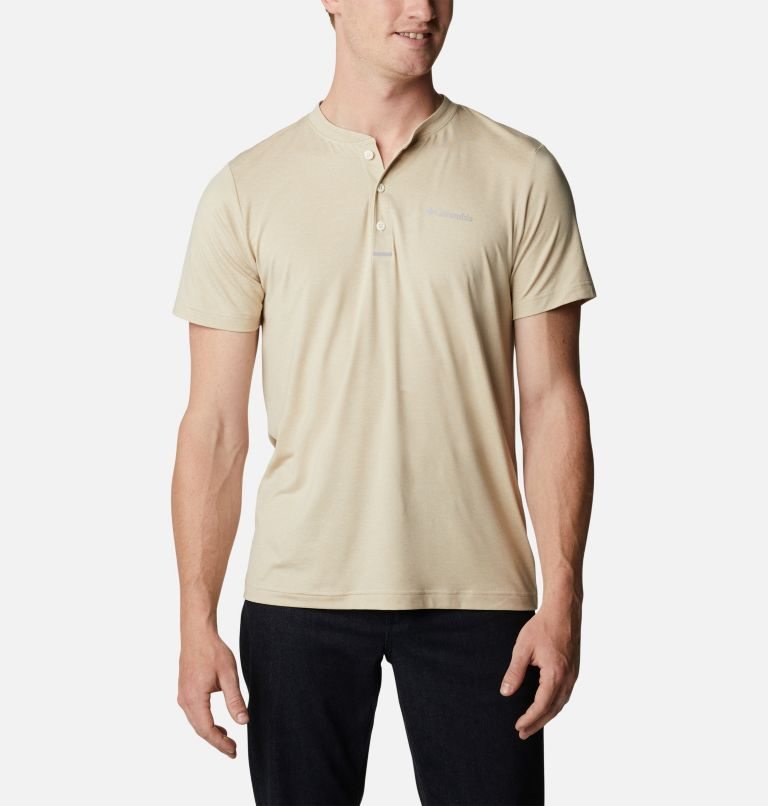 Columbia Tech Trail Kort Sleeve Henley T-skjorte Herre Beige | 17865W