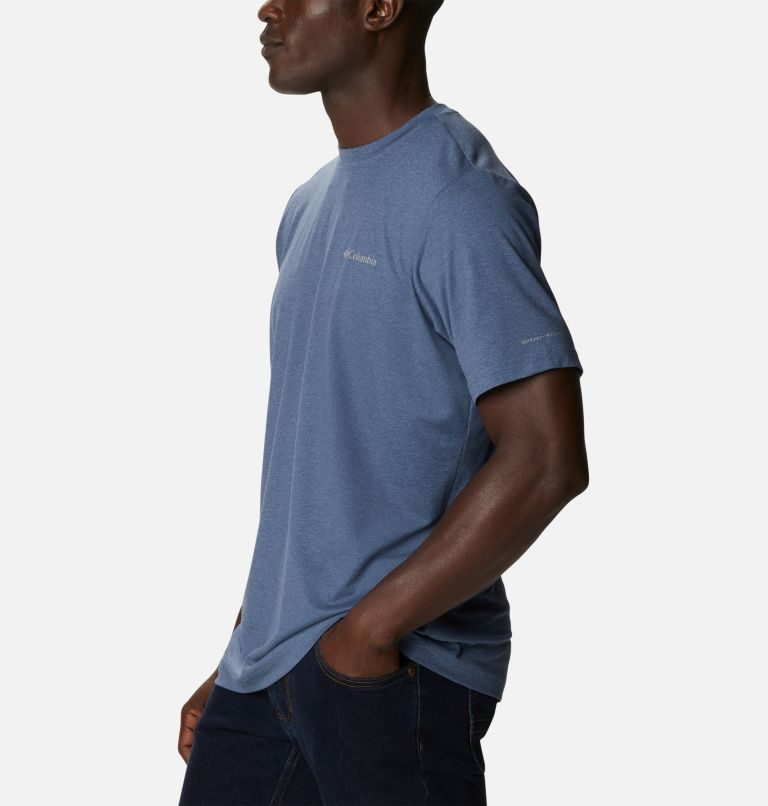 Columbia Tech Trail Novelty Pocket T-skjorte Herre Marineblå | 06934Q