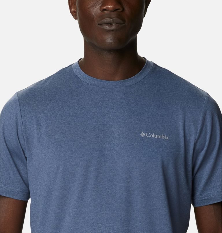 Columbia Tech Trail Novelty Pocket T-skjorte Herre Marineblå | 06934Q