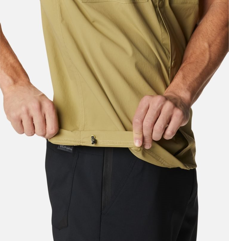 Columbia Tech Trail Woven Kort Sleeve Skjorte Herre Olivengrønne | 70623B