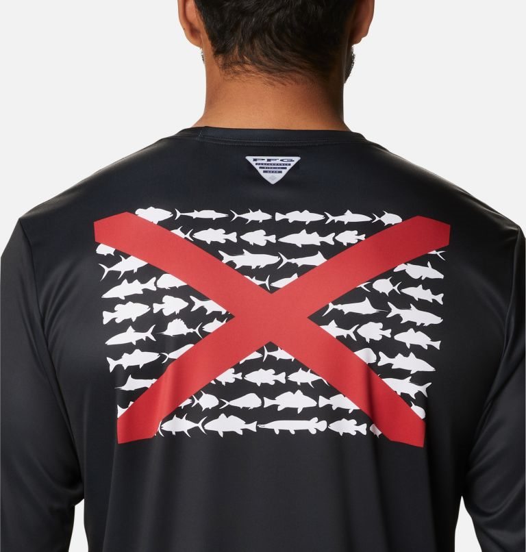 Columbia Terminal Tackle PFG Fish Flag Long Sleeve Gensere Herre Svarte | 31926V