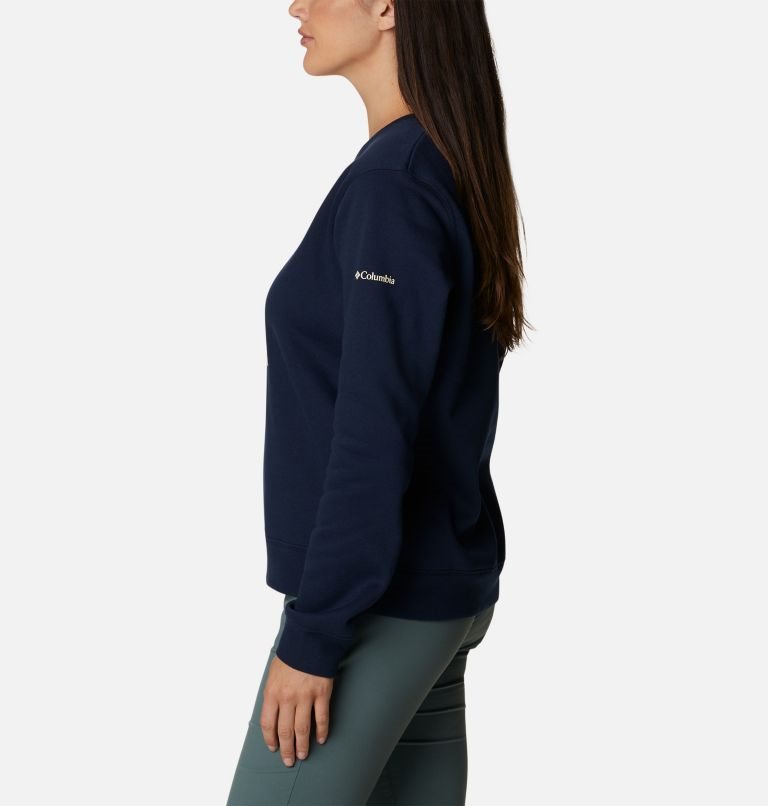 Columbia Trek Graphic Crew Gensere Dame Marineblå | 15427W