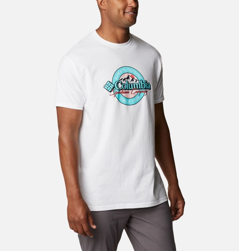 Columbia Ultimate Graphic T-skjorte Herre Hvite | 13704V