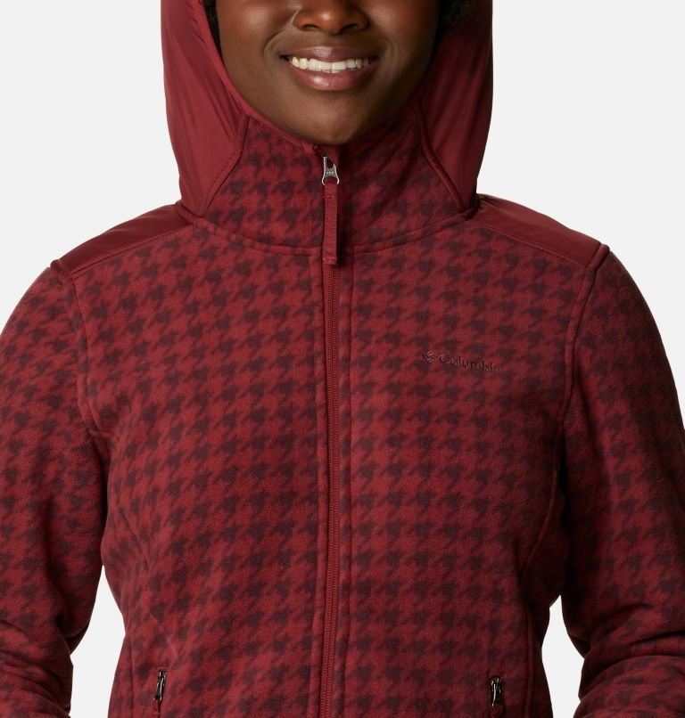 Columbia Vinter Pass Print Full Zip Fleecejakker Dame Rød | 75423A