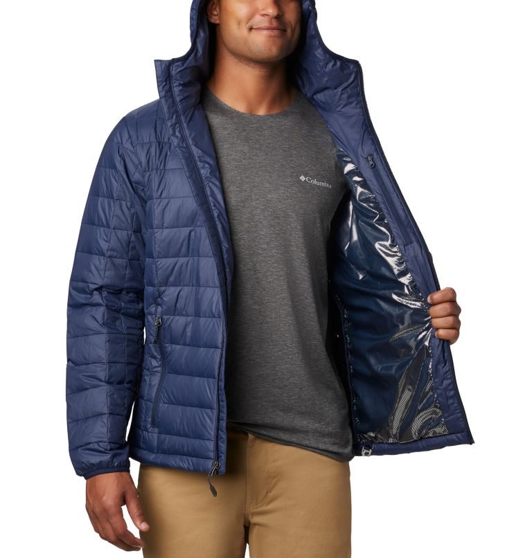 Columbia Voodoo Falls 590 TurboDown Hette Puffer Jakke Herre Marineblå | 34216L