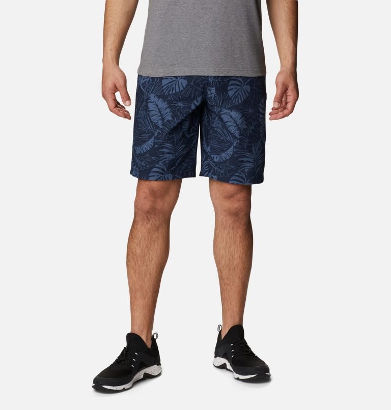 Columbia Washed Out Printed Shorts Herre Marineblå | 04132X