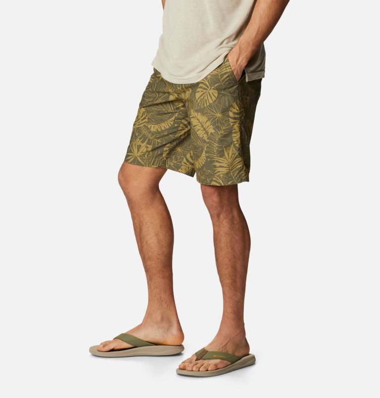 Columbia Washed Out Printed Shorts Herre Olivengrønne | 84301E