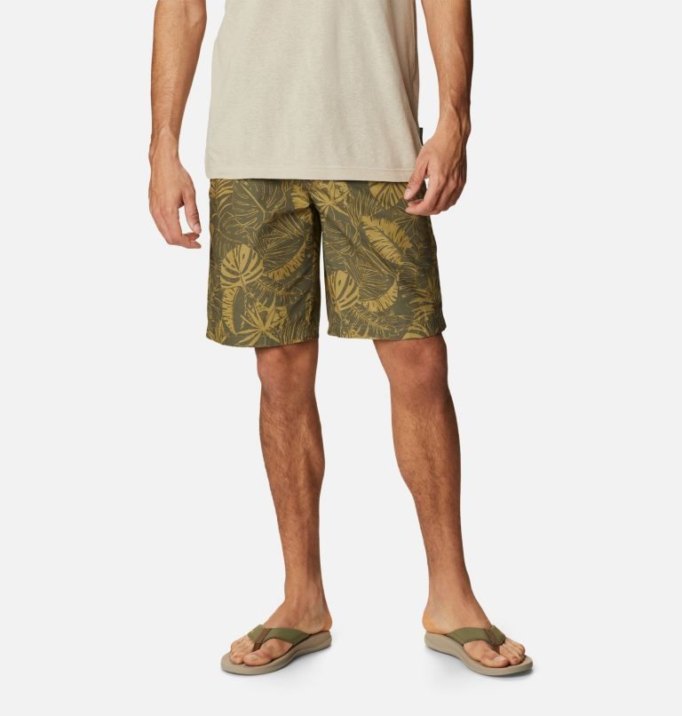 Columbia Washed Out Printed Shorts Herre Olivengrønne | 84301E