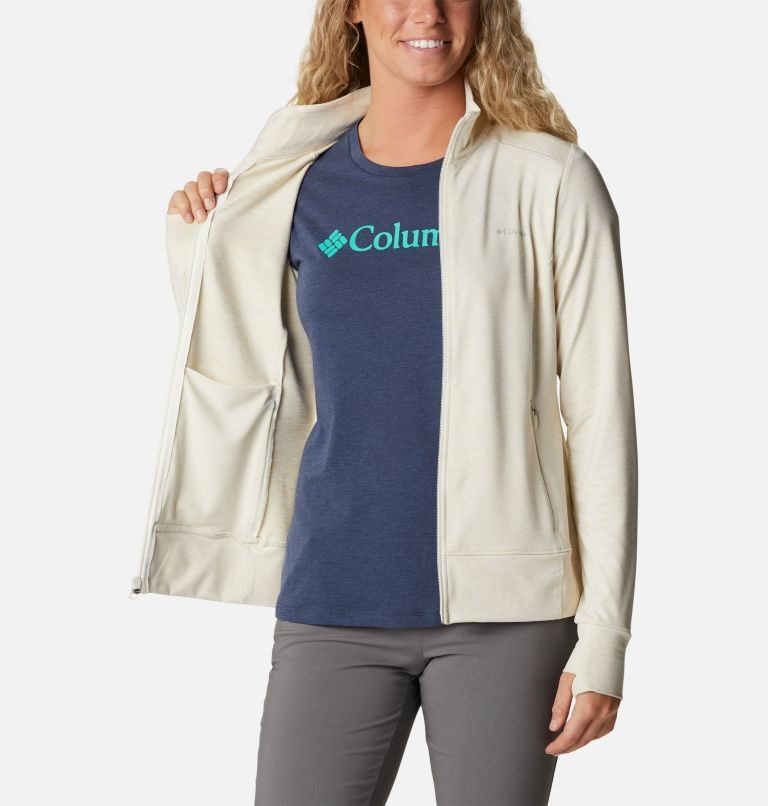 Columbia Weekend Adventure Full Zip Jakke Dame Pisket Krem | 14689P