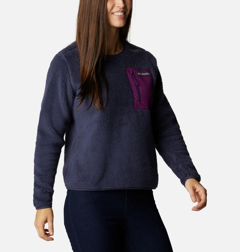 Columbia West Bend Fleece Crew Gensere Dame Marineblå | 19862W