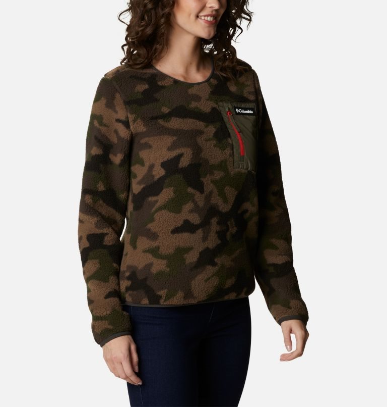 Columbia West Bend Fleece Crew Gensere Dame Camouflage | 38457P