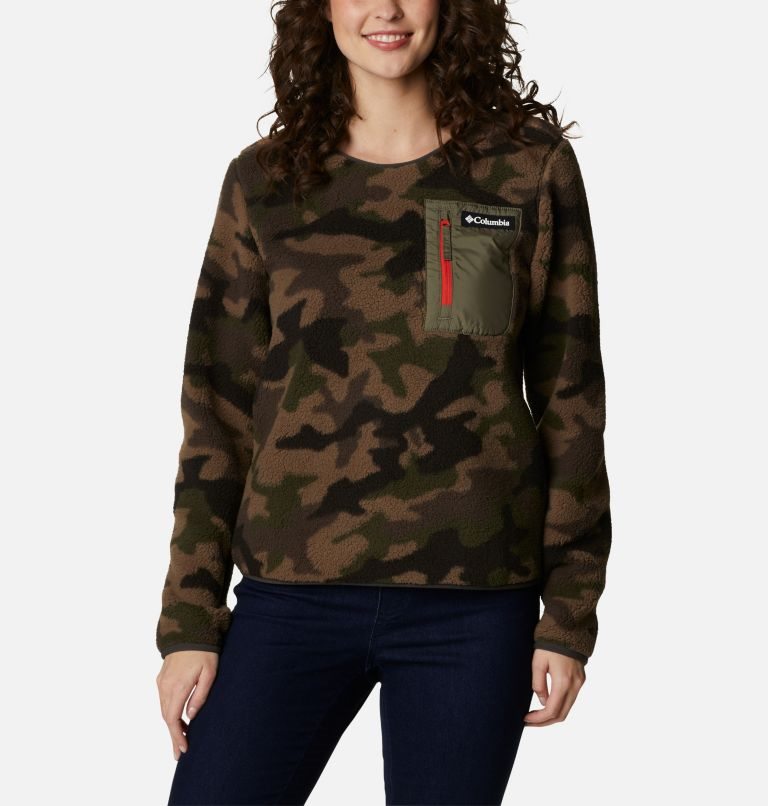 Columbia West Bend Fleece Crew Gensere Dame Camouflage | 38457P