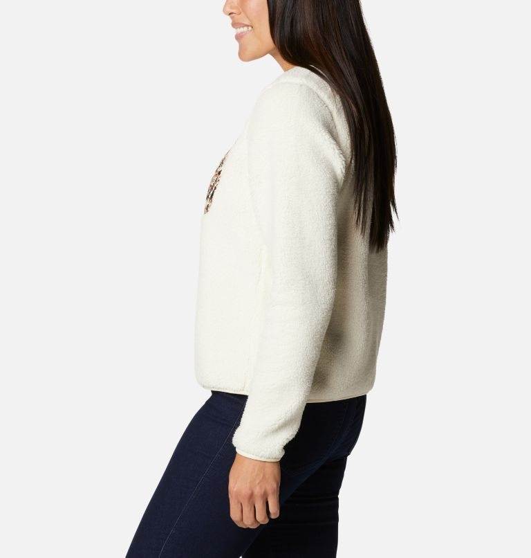 Columbia West Bend Fleece Crew Gensere Dame Pisket Krem | 43958W