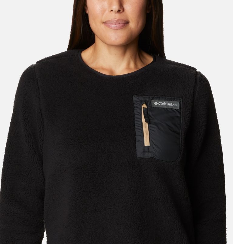 Columbia West Bend Fleece Crew Gensere Dame Svarte | 67894W