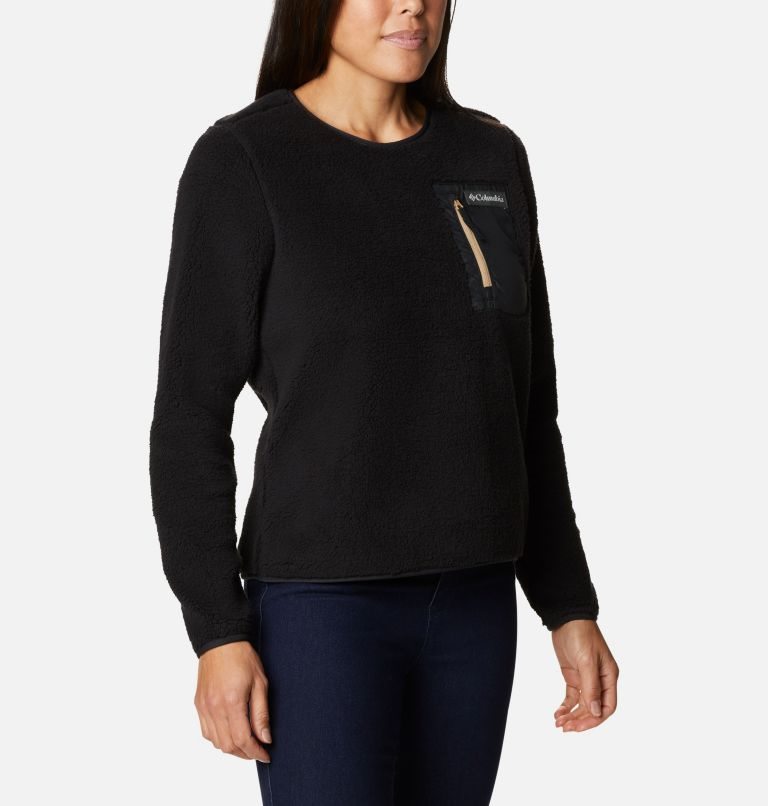 Columbia West Bend Fleece Crew Gensere Dame Svarte | 67894W